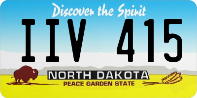 ND license plate IIV415