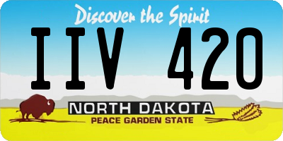 ND license plate IIV420