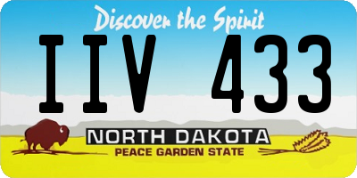 ND license plate IIV433