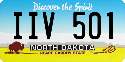ND license plate IIV501