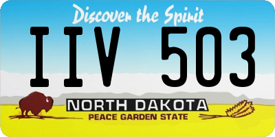 ND license plate IIV503