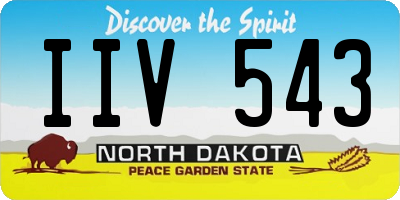 ND license plate IIV543