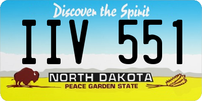 ND license plate IIV551