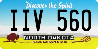 ND license plate IIV560