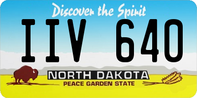 ND license plate IIV640