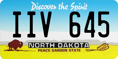 ND license plate IIV645