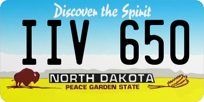 ND license plate IIV650