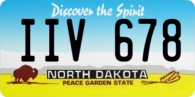 ND license plate IIV678