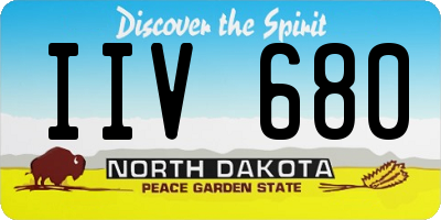 ND license plate IIV680