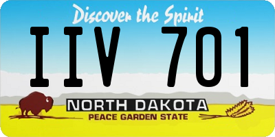 ND license plate IIV701