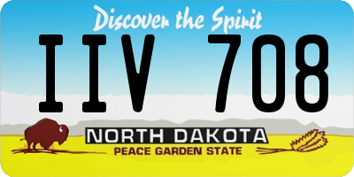 ND license plate IIV708