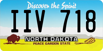 ND license plate IIV718