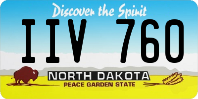 ND license plate IIV760