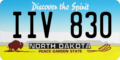 ND license plate IIV830