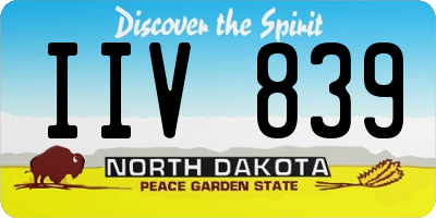 ND license plate IIV839