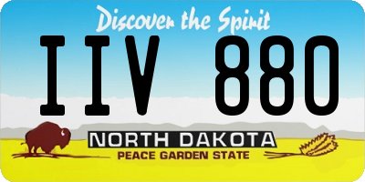 ND license plate IIV880