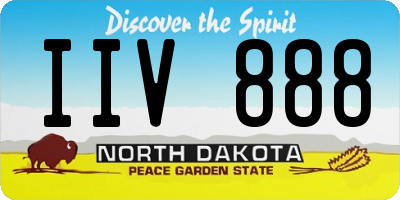 ND license plate IIV888