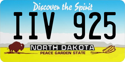 ND license plate IIV925