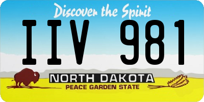 ND license plate IIV981