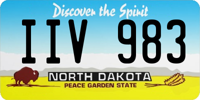 ND license plate IIV983