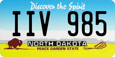 ND license plate IIV985