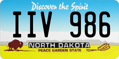 ND license plate IIV986