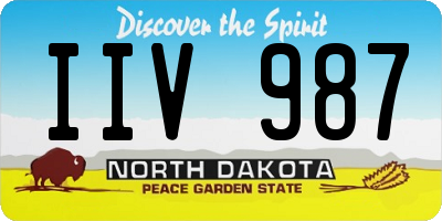 ND license plate IIV987