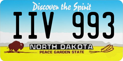 ND license plate IIV993