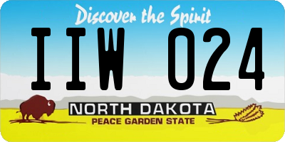 ND license plate IIW024
