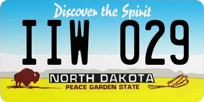ND license plate IIW029