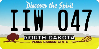 ND license plate IIW047