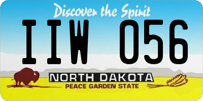 ND license plate IIW056