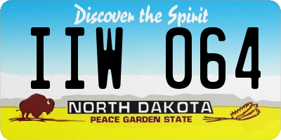 ND license plate IIW064
