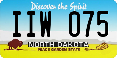 ND license plate IIW075