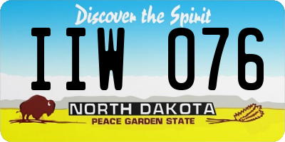ND license plate IIW076