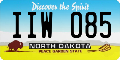 ND license plate IIW085