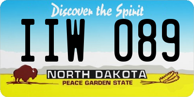 ND license plate IIW089