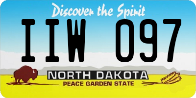 ND license plate IIW097