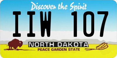 ND license plate IIW107