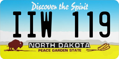 ND license plate IIW119