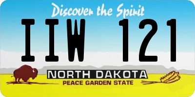 ND license plate IIW121