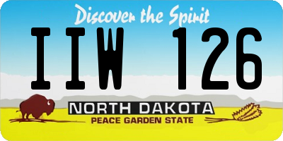 ND license plate IIW126