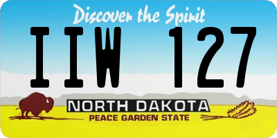 ND license plate IIW127