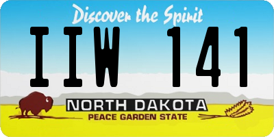 ND license plate IIW141