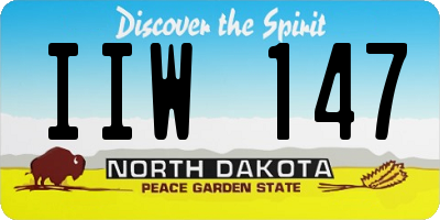 ND license plate IIW147