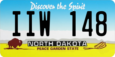 ND license plate IIW148