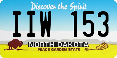 ND license plate IIW153