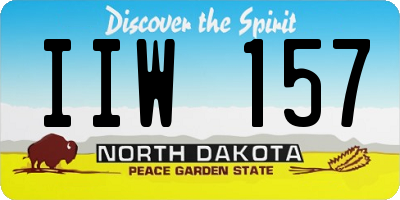 ND license plate IIW157