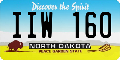 ND license plate IIW160