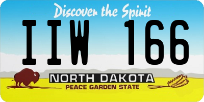 ND license plate IIW166